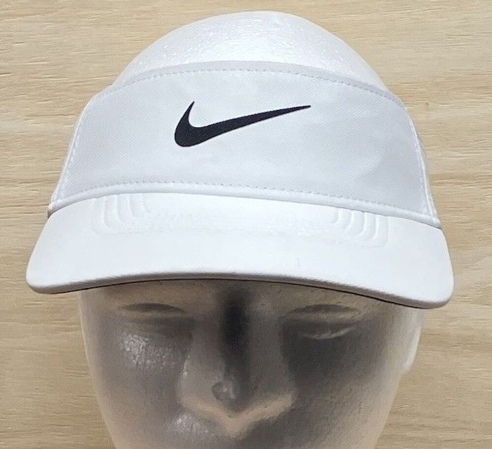 Nike Aerobill Dri Fit Visor White Adjustable Running Golf Tennis Unisex